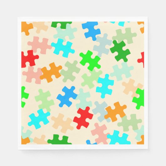 パズルピース紙ナプキンス スタンダードランチョンナプキン (正面)