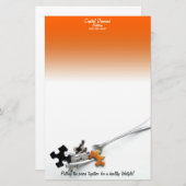 パズルピース&フォーク 便箋 (正面/裏面)