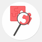 パズルピース ラウンドシール (正面)