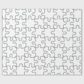 パズルピース(背景色またはイメージの追加) ラッピングペーパー (フラット)