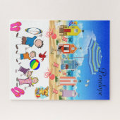 パズルファミリービーチおもしろいタコ ジグソーパズル (横)