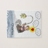 パズルフィッシャーマンフィッシュサンウォーター雲魚釣り ジグソーパズル (横)