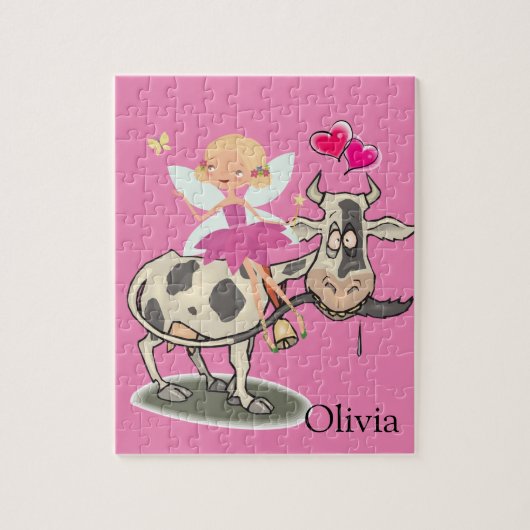 パズルフェアリーカウピンクハート ジグソーパズル (縦)