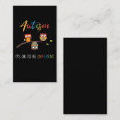 パズルフクロウ可愛い自閉症啓蒙自閉症児 名刺 (正面/裏面)