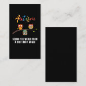 パズルフクロウ自閉症啓発自閉症児 名刺 (正面/裏面)