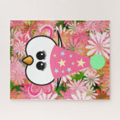 パズルフローラピンクフクロウ ジグソーパズル (横)