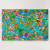 パズルフローラ抽象芸術ステンドグラス ジグソーパズル (横)