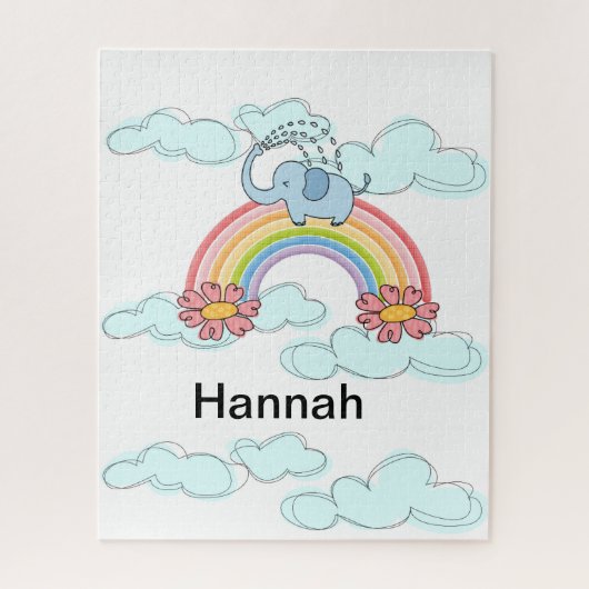 パズルブルーエレファントクラウドフローラ ジグソーパズル (縦)