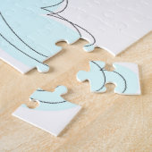 パズルブルーエレファントクラウドフローラ ジグソーパズル (側面)