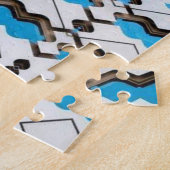 パズルブルーグレイ難しい！ ジグソーパズル (側面)