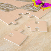 パズルベージュバタフライフローラ ジグソーパズル (側面)