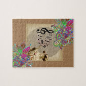 パズルベージュフローラ ビクトリアン ジグソーパズル (横)