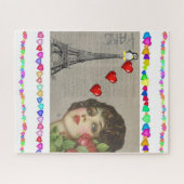 パズルペンギンハートハッピーバレンタイン ジグソーパズル (横)