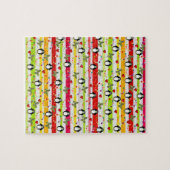 パズルペンギンバタフライ赤いハート ジグソーパズル (横)