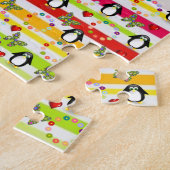 パズルペンギンバタフライ赤いハート ジグソーパズル (側面)