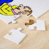 パズルホワイトイエローサッカーボール ジグソーパズル (側面)