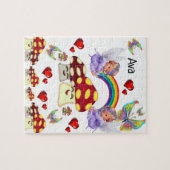 パズルホワイトエンジェルマッシュルームバタフライ ジグソーパズル (横)