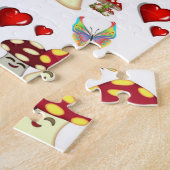 パズルホワイトエンジェルマッシュルームバタフライ ジグソーパズル (側面)