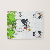 パズルホワイトヒツジフローラグリーンタートルズ ジグソーパズル (横)