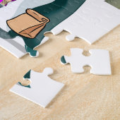 パズルホワイトペンギンとブラックペンギンのスクールバスドライバー ジグソーパズル (側面)