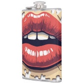 パズルポップ・アートの唇 フラスク (左)