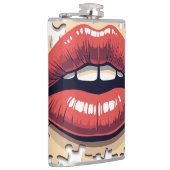 パズルポップ・アートの唇 フラスク (右)