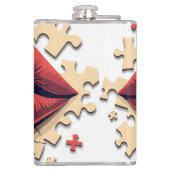 パズルポップ・アートの唇 フラスク (裏面)