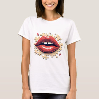 パズルポップ・アートの唇 Tシャツ