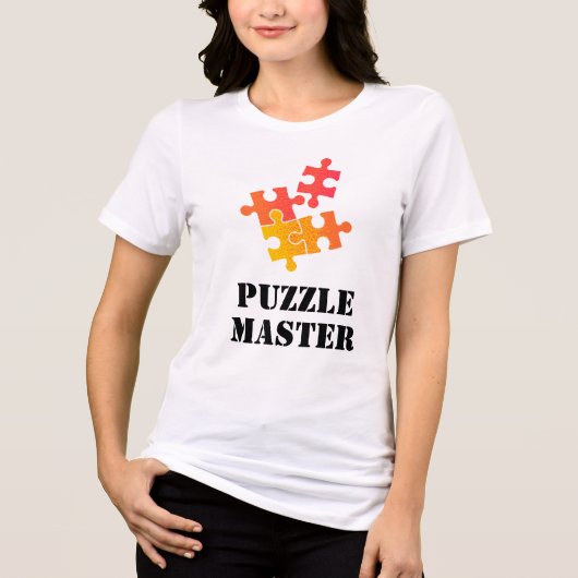 パズルマスター ジグソーパズル愛好家の面白い引用 トライブレンドTシャツ (正面)