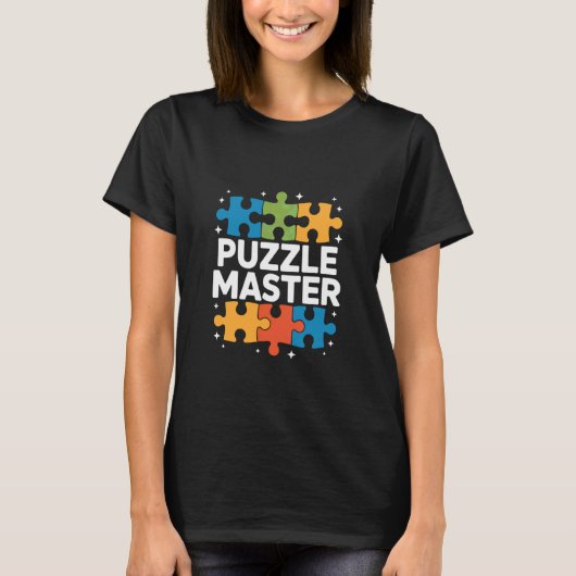 パズルマスター・ジグソーパズル愛好家 Tシャツ (正面)