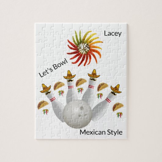 パズルメキシカンホットペッパーボーリングボールピン ジグソーパズル (縦)
