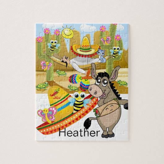 パズルメキシカンマンドンキーソンブレロフローラ ジグソーパズル (縦)