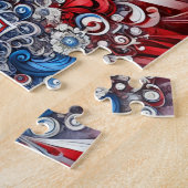 パズルモダン抽象芸術フランスのデザイン色 ジグソーパズル (側面)