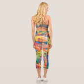 パズルヨガレギンス-ユニークフィットネス&Activewear カプリレギンス (裏面)