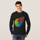 パズルラクロス支援自閉症啓発男性女性 Tシャツ (正面フル)
