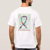 パズルリボンエンジェル原因認識度シャカスタムツ Tシャツ (裏面)