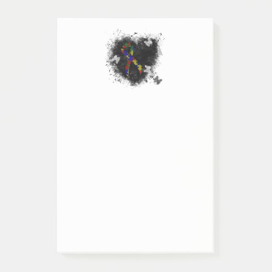 パズルリボングランジハート ポストイット (正面)