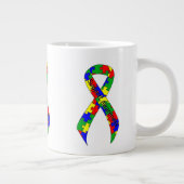 パズルリボンサポート認識度 ジャンボコーヒーマグカップ (右)