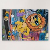 パズルレオン・マーク、彼のスケートボード上。 ジグソーパズル (横)