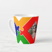 パズルレターXモノグラム カフェラテマグ (左アングル)