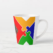 パズルレターXモノグラム カフェラテマグ (右)
