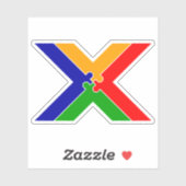 パズルレターXモノグラム シール (シート)