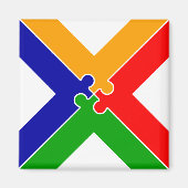 パズルレターXモノグラム マグネット (正面)