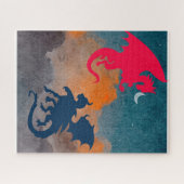 パズルレッド・ドラゴン飛んでいる・ブラック・ドラゴン ジグソーパズル (横)