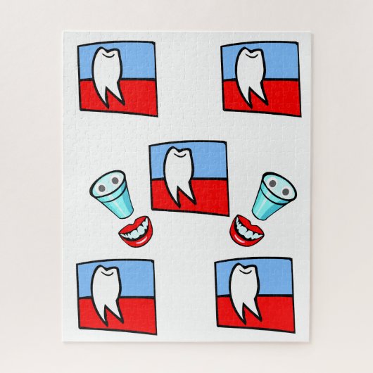 パズルレッド&ブルーティース歯科医 ジグソーパズル (縦)