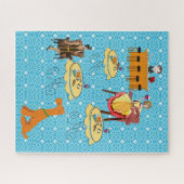 パズルレトロ女性食犬 ジグソーパズル (横)