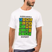 パズルワードゲームDINKピックボール Tシャツ (正面)