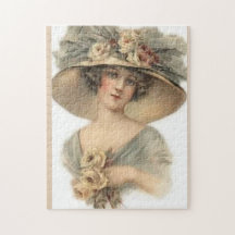 パズルヴィンテージイラストレーションアールヌーボー