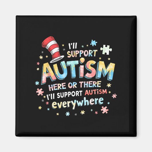 パズル作品I'll Supports Autism Awareness Everywhere マグネット (正面)