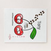 パズル前後のコーヒーさくらんぼ ジグソーパズル (横)